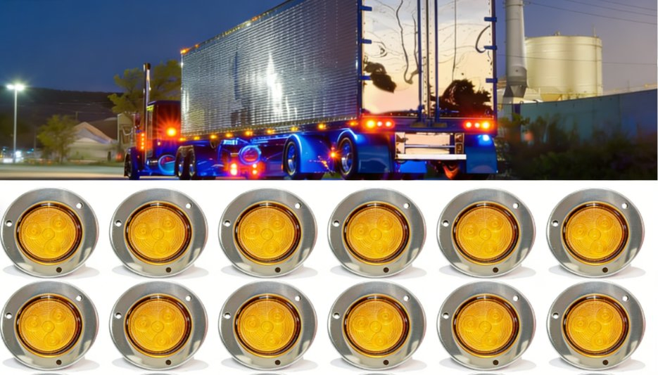 Круглые боковые габаритные фонари 2 дюйма для трейлеров