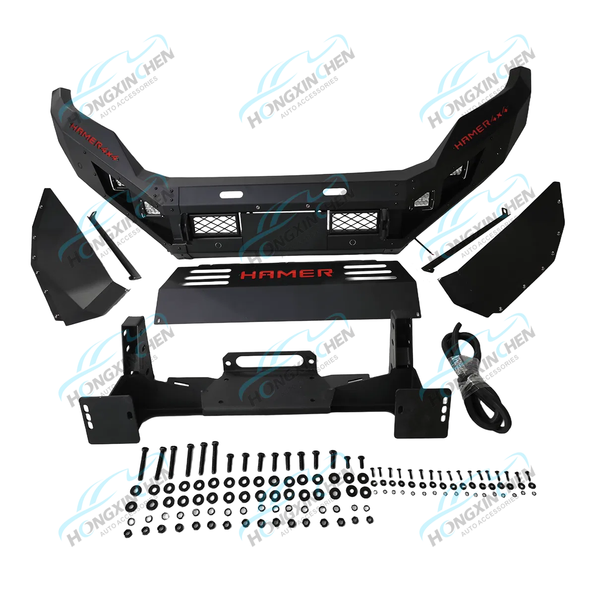 for 2011-2016 2/4WD F250 F350 Heavy Duty Black Front Bumper W/LEDs New