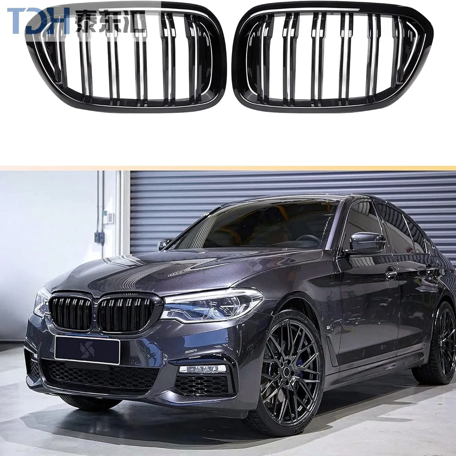 Декоративная накладка на решетку радиатора BMW 5 серии G30