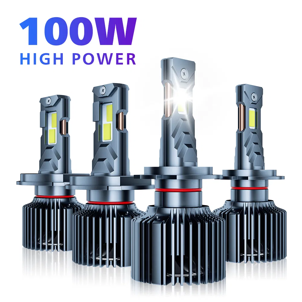 High Power Aurora100W H7 H1 H4 9005 LED Headlight Bulb