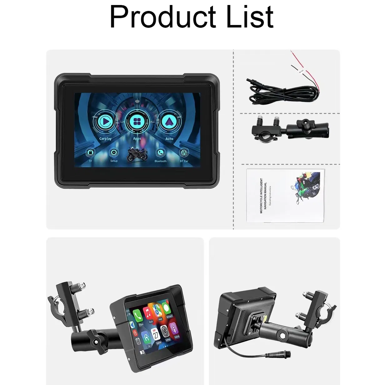 Автомагнитола W512A с 5-дюймовым IPS экраном, CarPlay и Android Auto