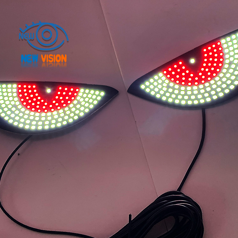 Car Dynamic LED Devil Eyes Screen Light Car Rear Windshield LED Matrix Panel LED Display Screen