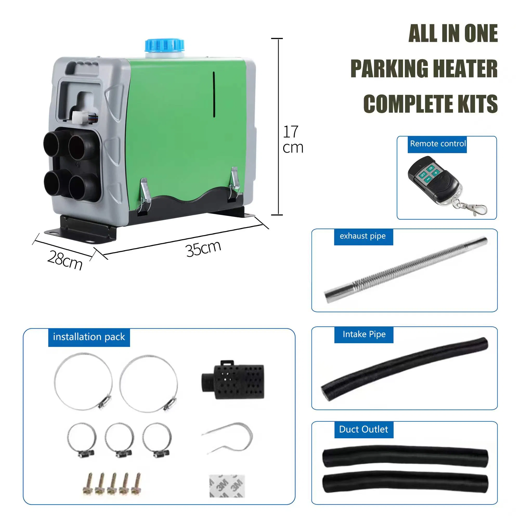 Портативный дизельный воздушный отопитель 2/5 кВт с Bluetooth