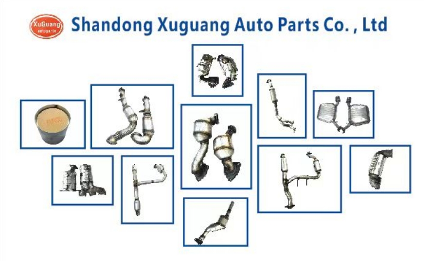 Катализатор выхлопной системы с глушителем и гибкой трубой