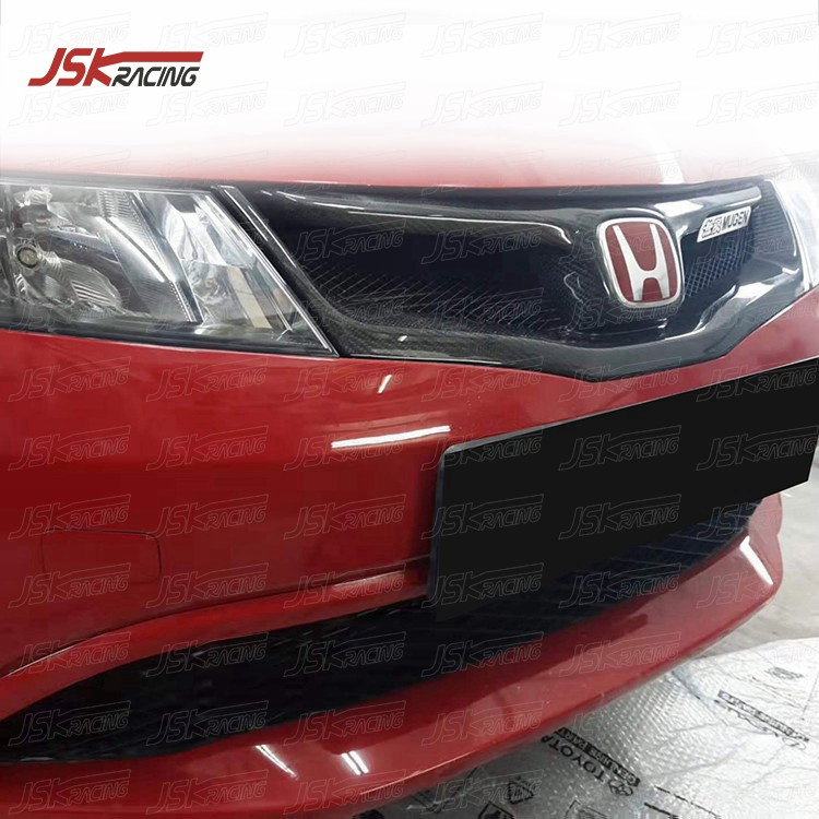 Mugen Style Carbon Fiber Front Grille for 2006-2010 Honda Civic Fn2 Type-R