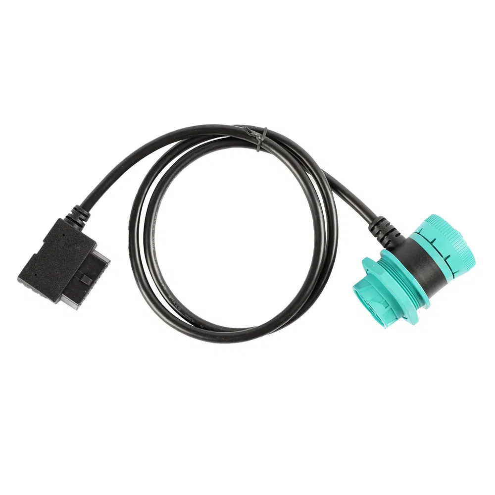 Custom J1939 9p Dual Headed to OBD2 Female Riht Angled Split Eld Cable