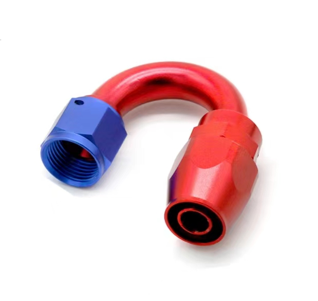 180 Degree An4-An16 Connector Oil Cooling Radiator Oil Pipe Quick Connector