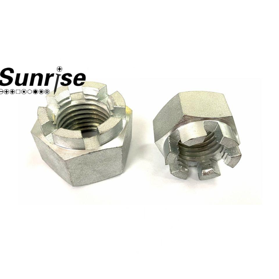 Slot Nuts, DIN935, Hexagonal Slotted Nuts