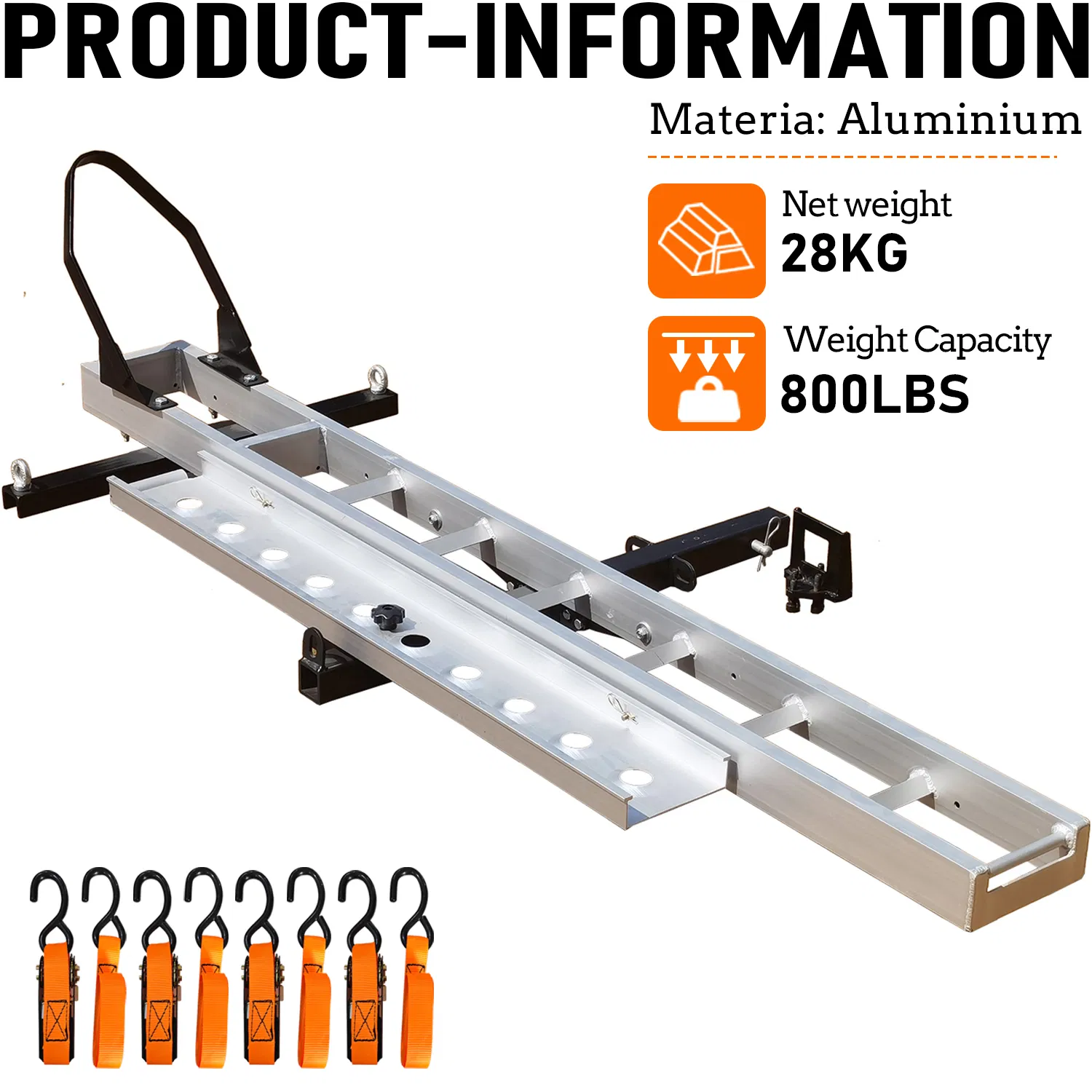Алюминиевая аппарель-подставка для мотоцикла на фаркоп