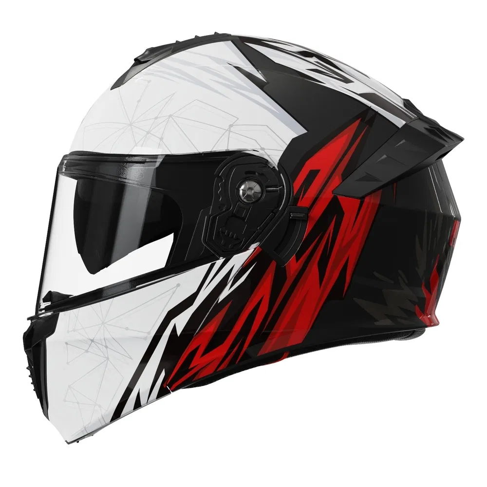 Matte Black Flip-up Modular Full Face Motorcycle Helmet with Bluetooth