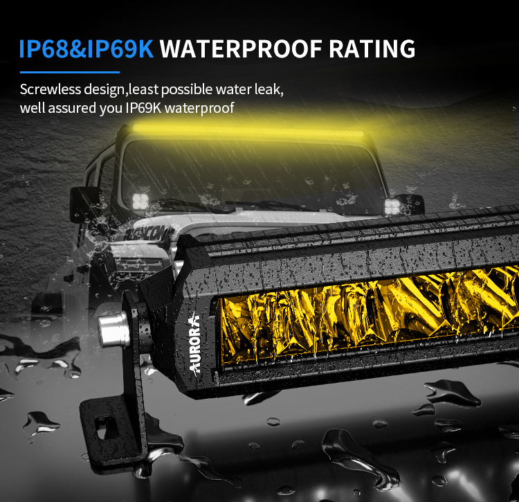 USA Designed Aurora Golden Screwless Offroad Lights LED Light Bar