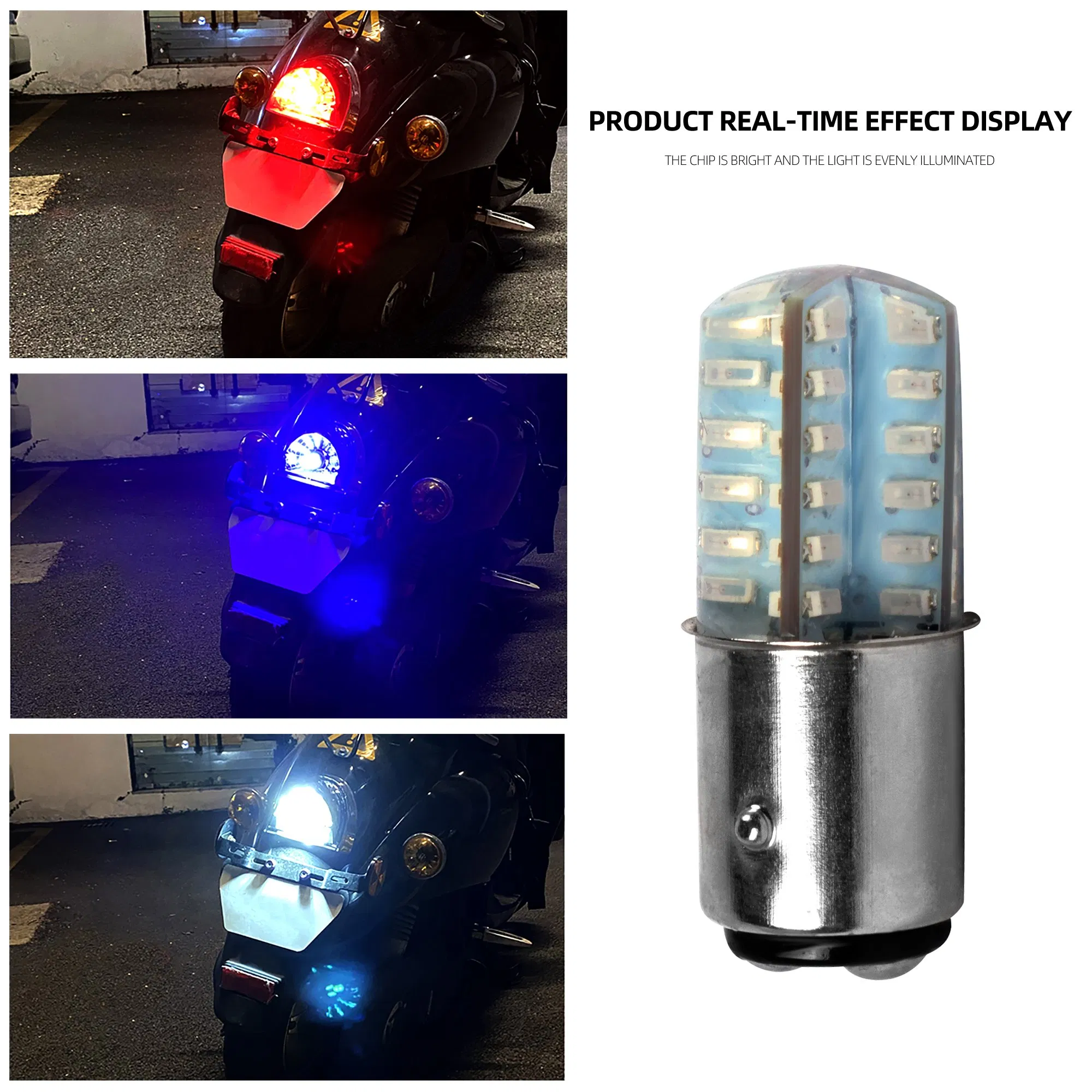 Светодиодный стоп-сигнал 1157 3014 48 диодов для мотоцикла