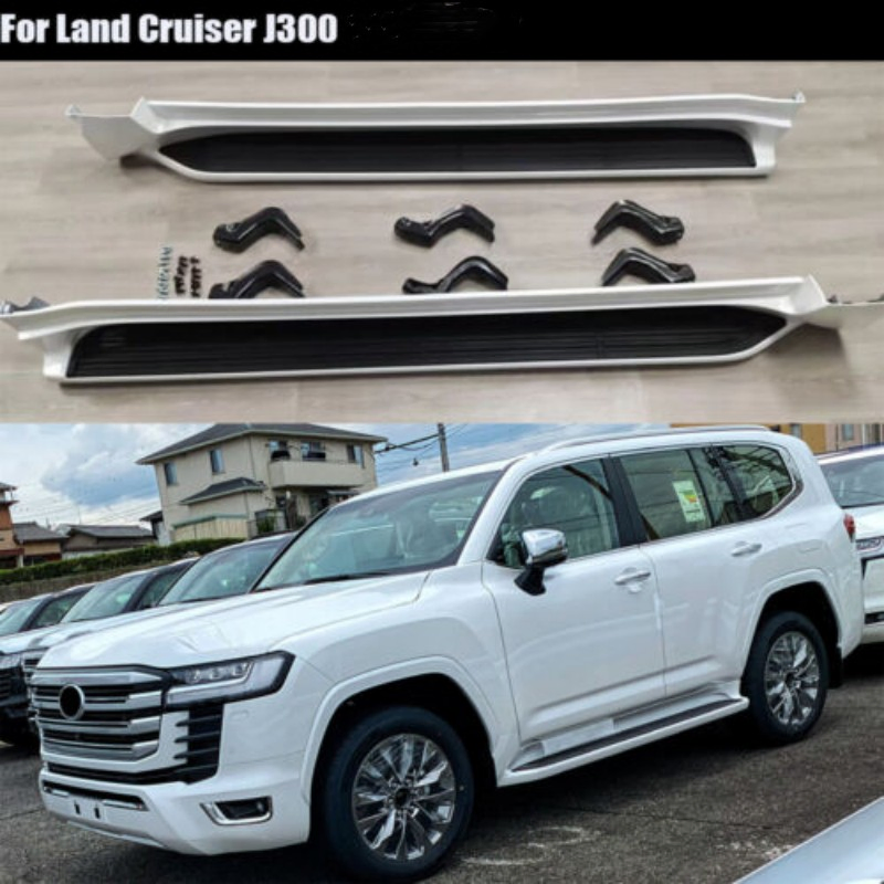 Running Boards for Toyata Land Cruiser LC300 J300 2021-2024 White Side Steps