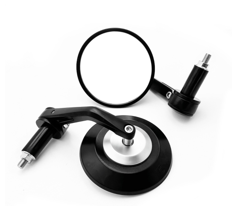 Motorcycle Emarked Handlebar End Mirror 13/18mm Grip End Round Mirror with ECE
