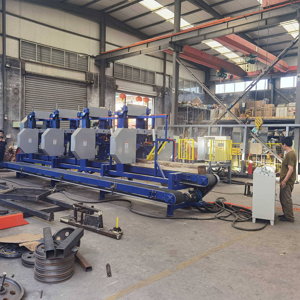 Automatic Horizontal 5-Head Resaw Multi-Blade Portable Band Sawmill Wood Cutting Machine