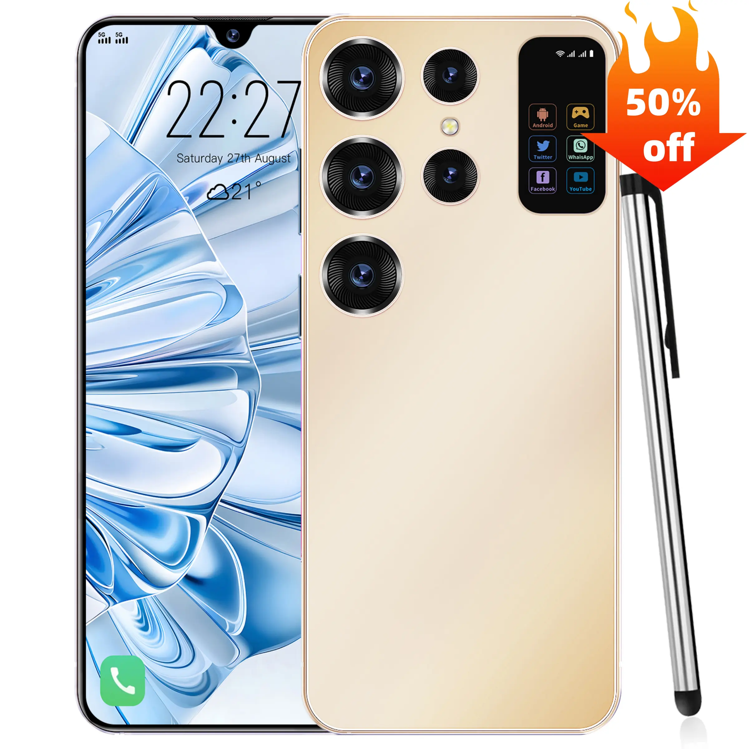 S25 Ultra 16 ГБ + 512 ГБ, 32MP + 64MP, 6.7", разблокировка по лицу, Android