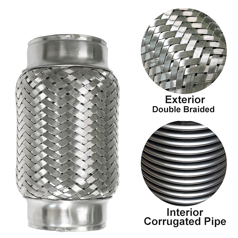 100%Stainless Steel Braid Flex Pipes with Outer Braid