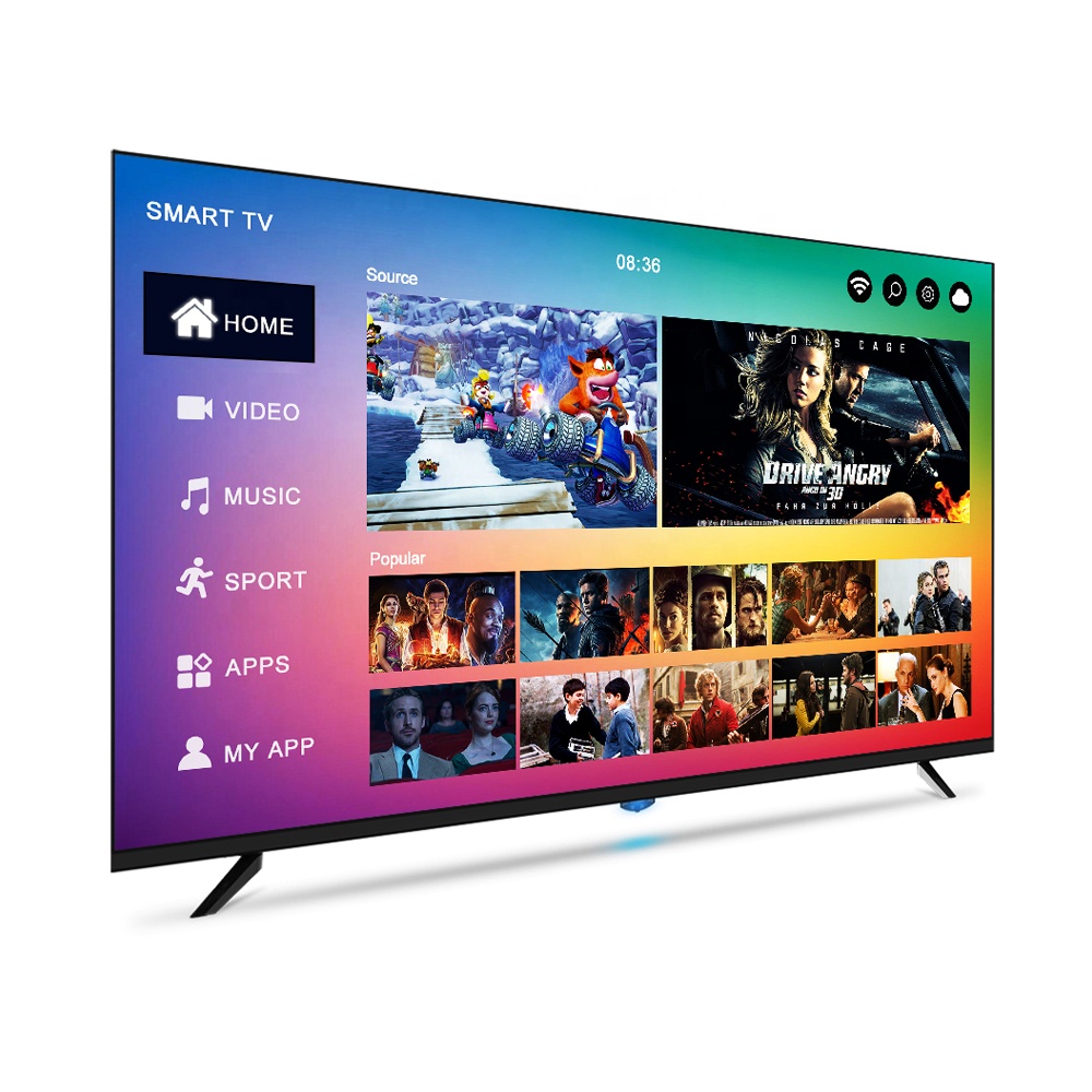 OEM безрамочный телевизор 50–98 дюймов, экран Android/WebOS, Wi-Fi, 4K/8K UHD, Smart QLED, мини-телевизор