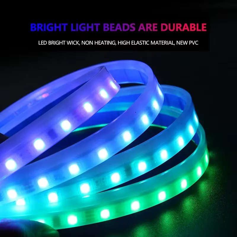 Universal Flexible Strip LED Car Daytime Running Light Auto Hood Decorative Atmosphere Lamp