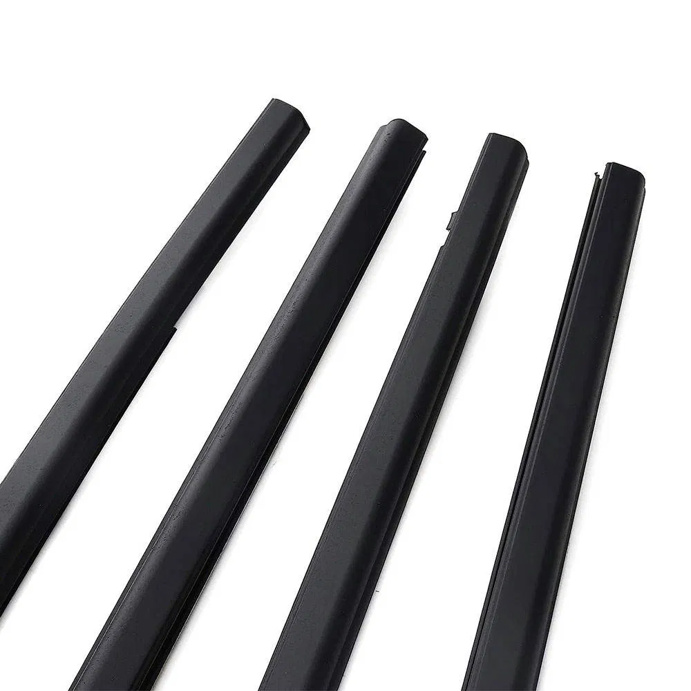 4 PCS Car Outer Door Window Moulding Trim Weatherstrip Seal Belt Compatible for Honda Civic 2016-2021 4 Door Sedan
