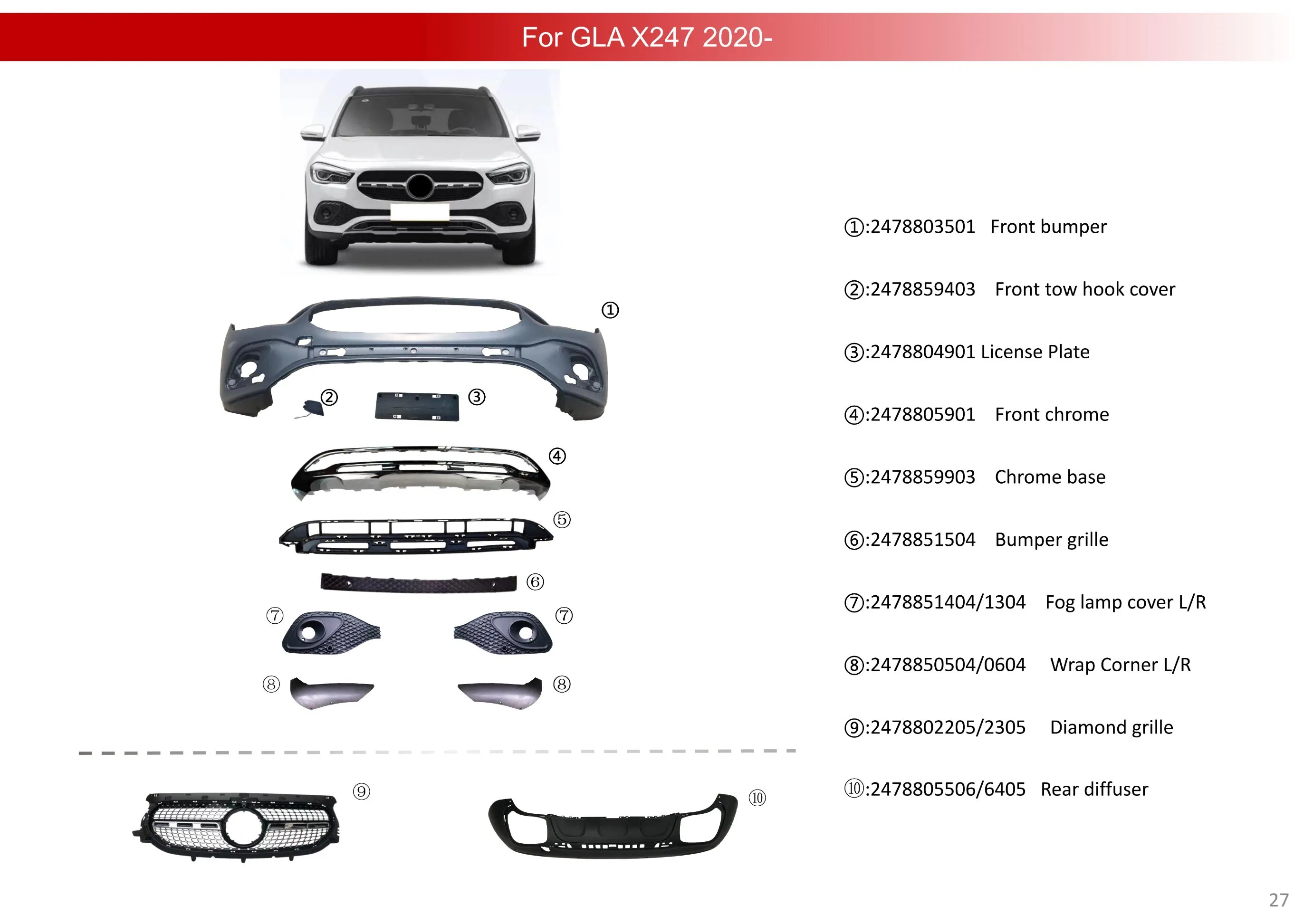 Auto Body System Upgraded Bodykit Body Kits for Gle167 Upgrade to Gle53