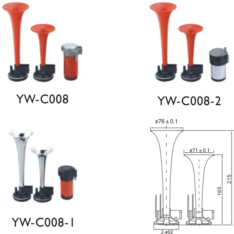 Electric Horn Trumpet for Trucks, Cars, Boats & More