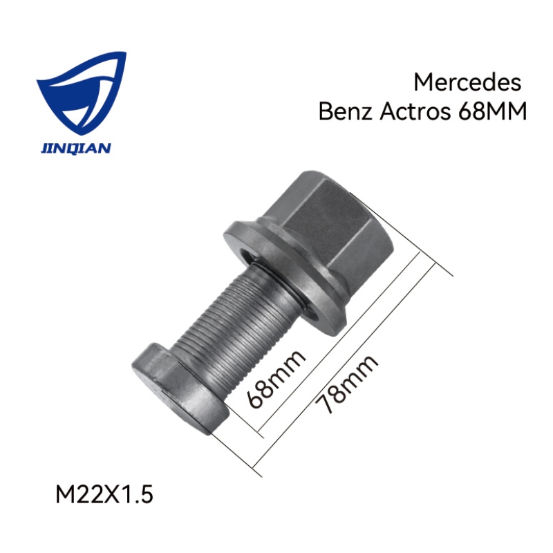 High Strength Black/Galvanized Wheel Fastener Bolt for Benz Truck Parts