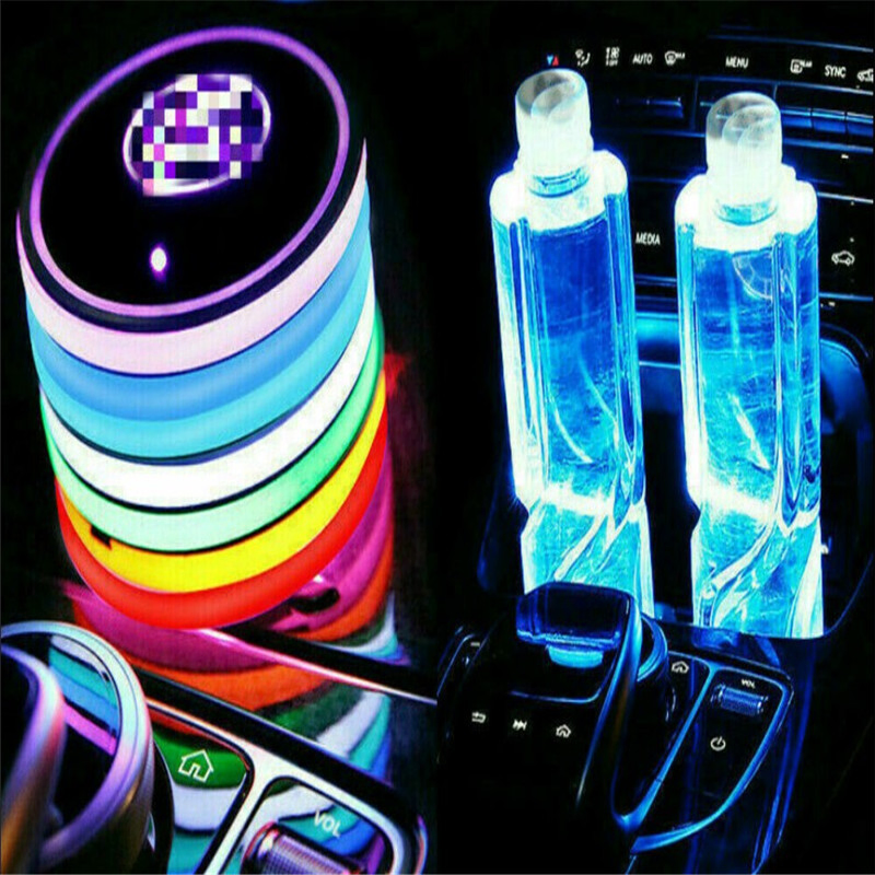 Светящийся LED коврик-подстаканник для авто