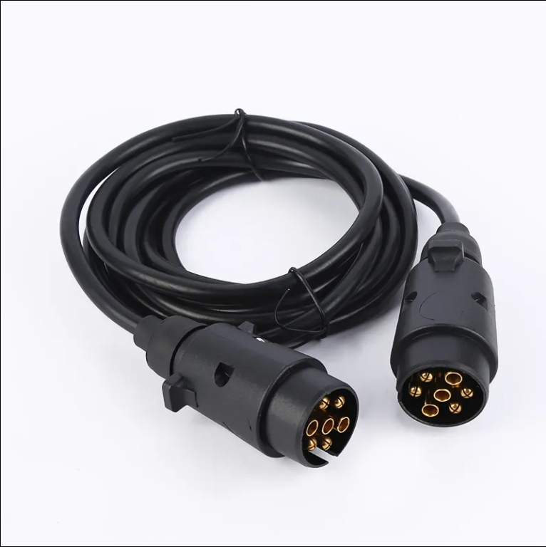 7 Pin Plug with Wire Cable Truck Trailer Core Electric Straight Cable for Trailer