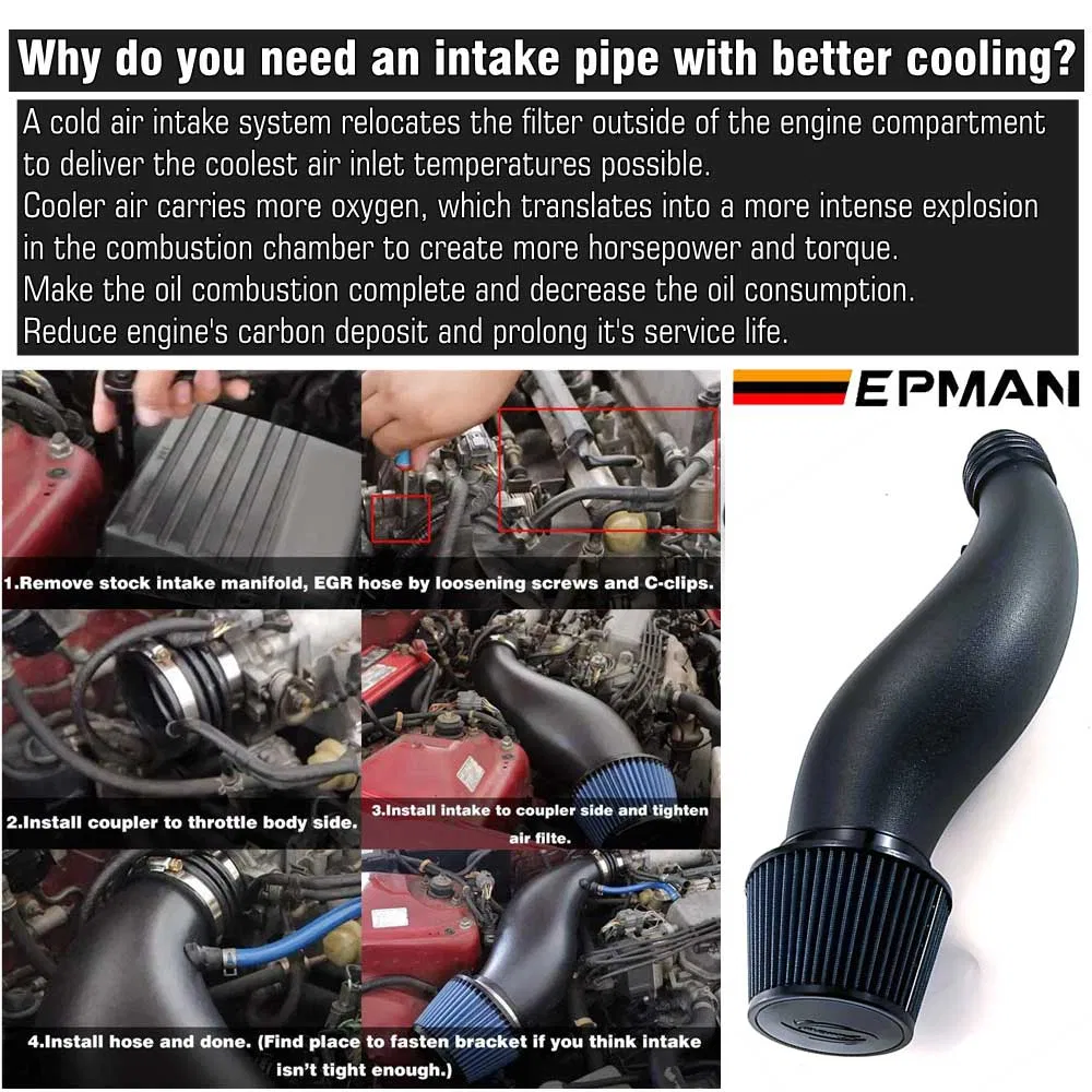 Холодный впуск Epman с фильтром для Honda Civic, Integra