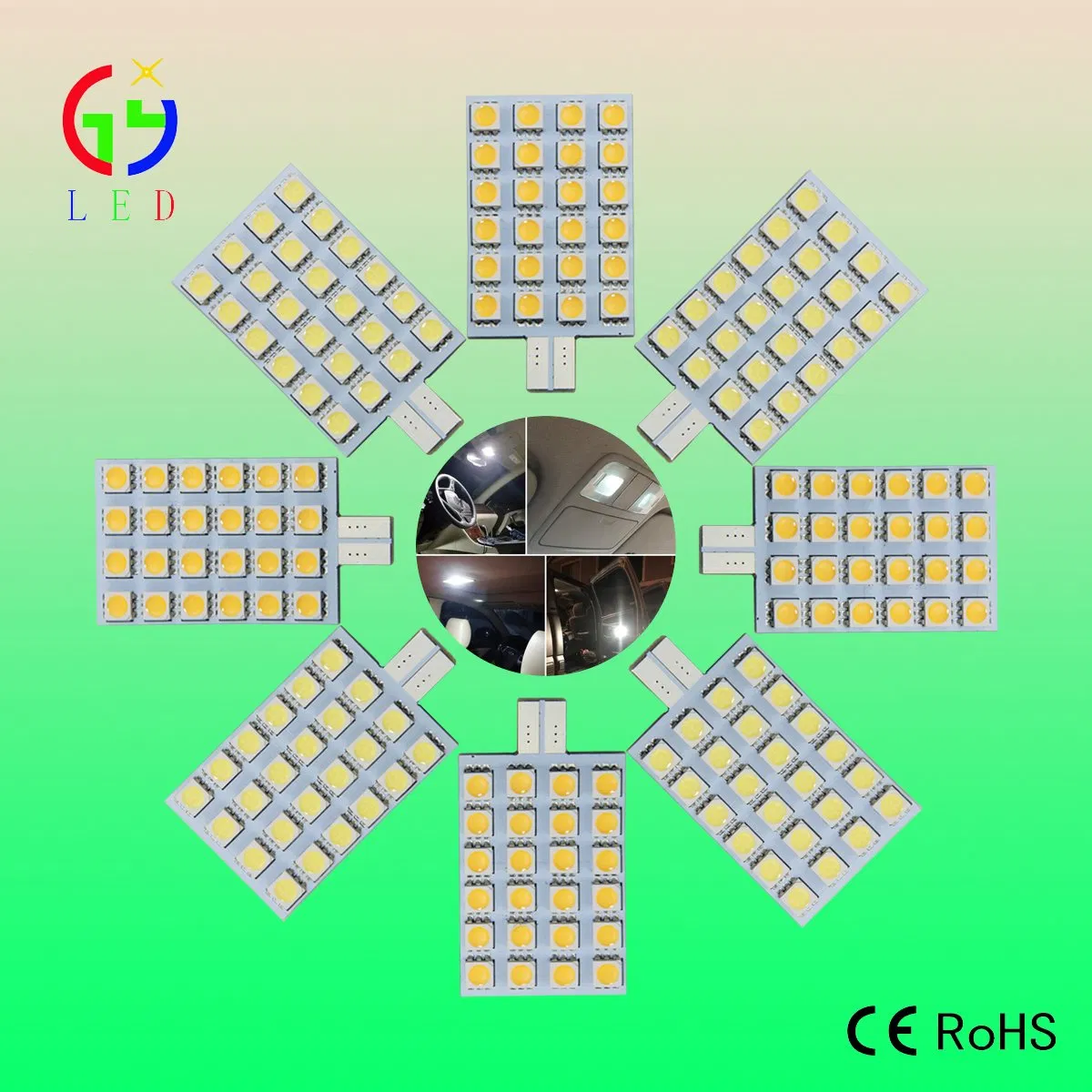 Светодиодные лампы T10 W5W 24SMD 5050 для авто