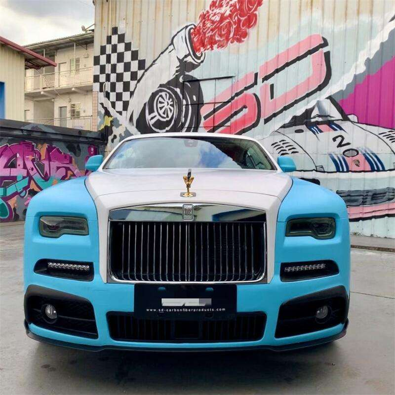 for New Rolls-Royce Phantom M Forged Carbon Fiber Front Bumper Rear Bumper Side Skirts Tail Upgrade with Exhaust Ports