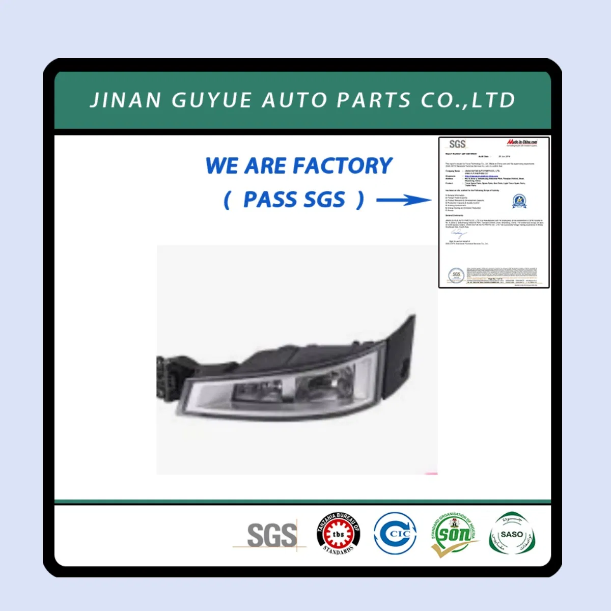 Противотуманная фара LED 24V для грузовиков