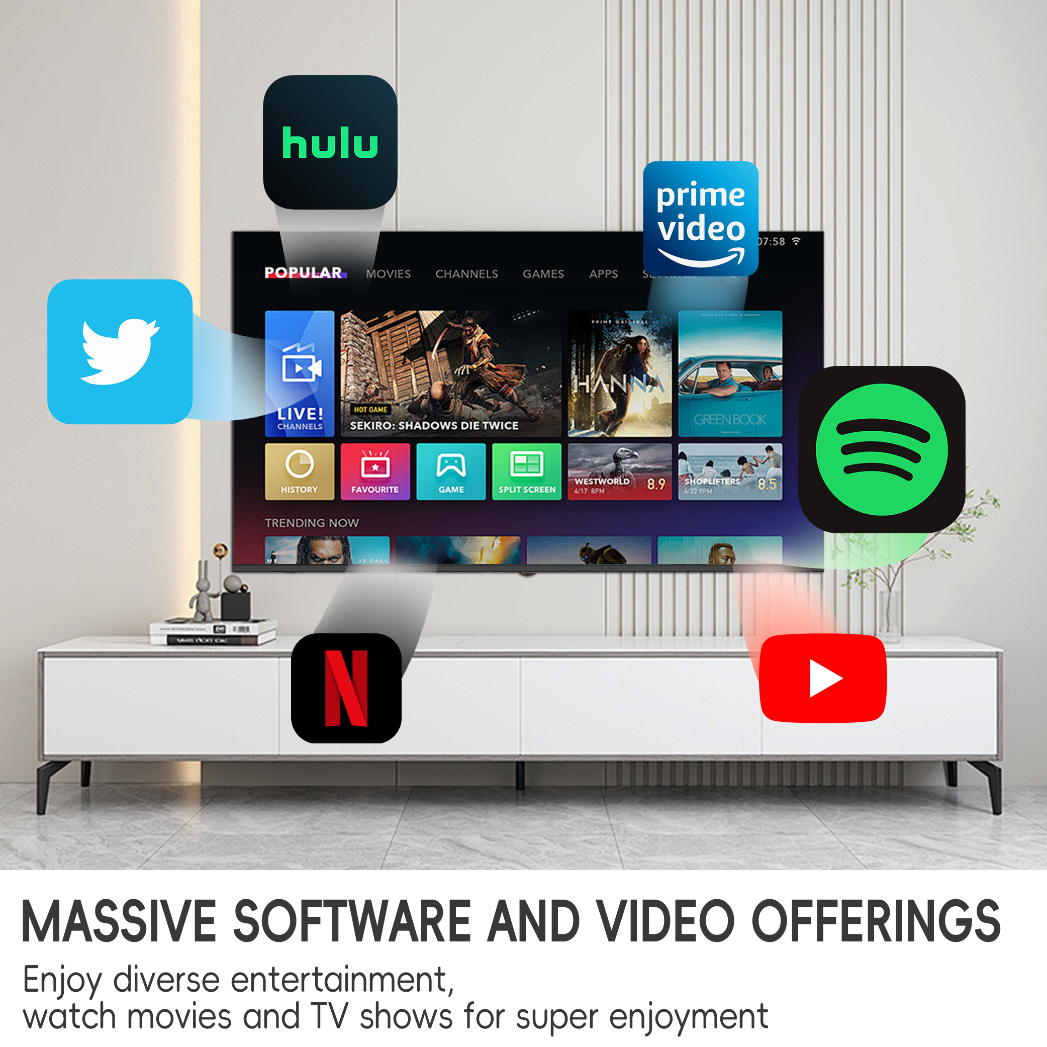 Neo QLED 8K Smart TV с Bluetooth, HDR, Ultra HD LED-дисплеем (50–150 дюймов)
