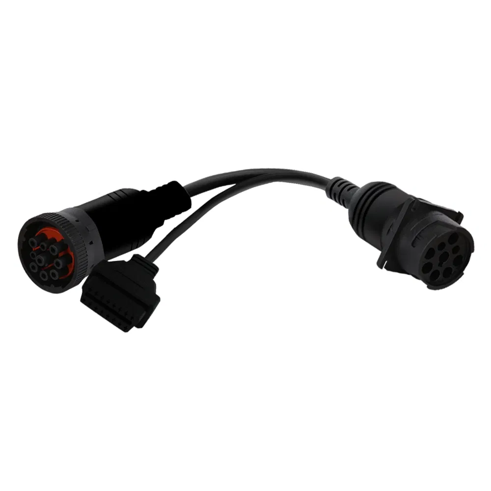 Разъем OBD2 J1939 9pin черный, кабель-удлинитель