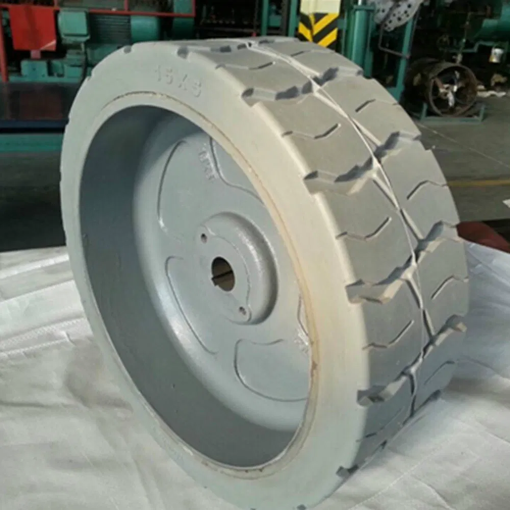 Dark Pattern and Light Pattern Fb15X5 Solid Tyres Commonly Used for Lifting Platform