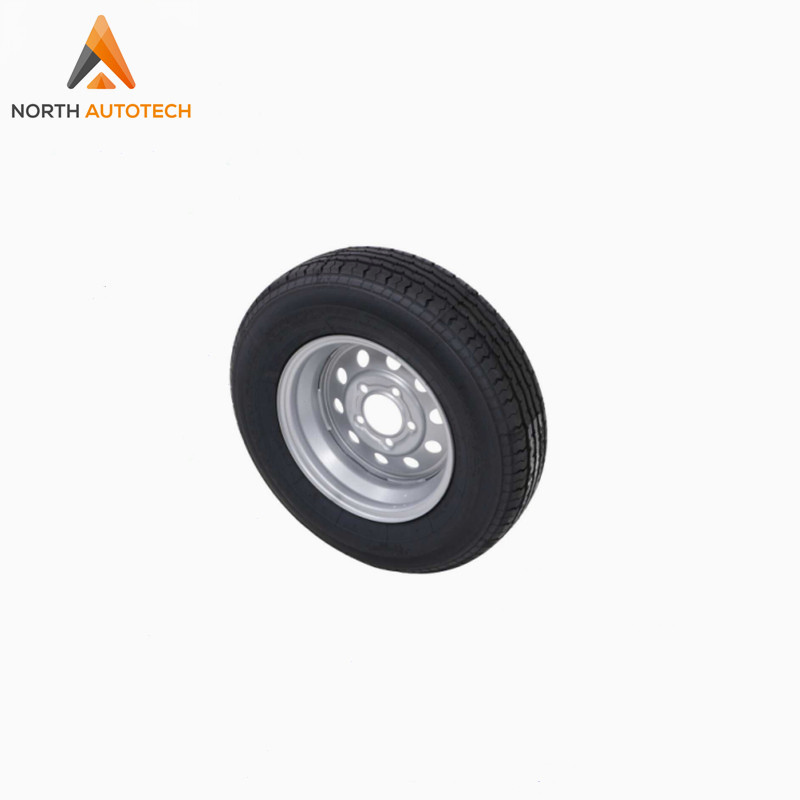 13" 6 Ply Radial Trailer Tire with St 175/80r13 - 5X4.5 (Silver Mod)