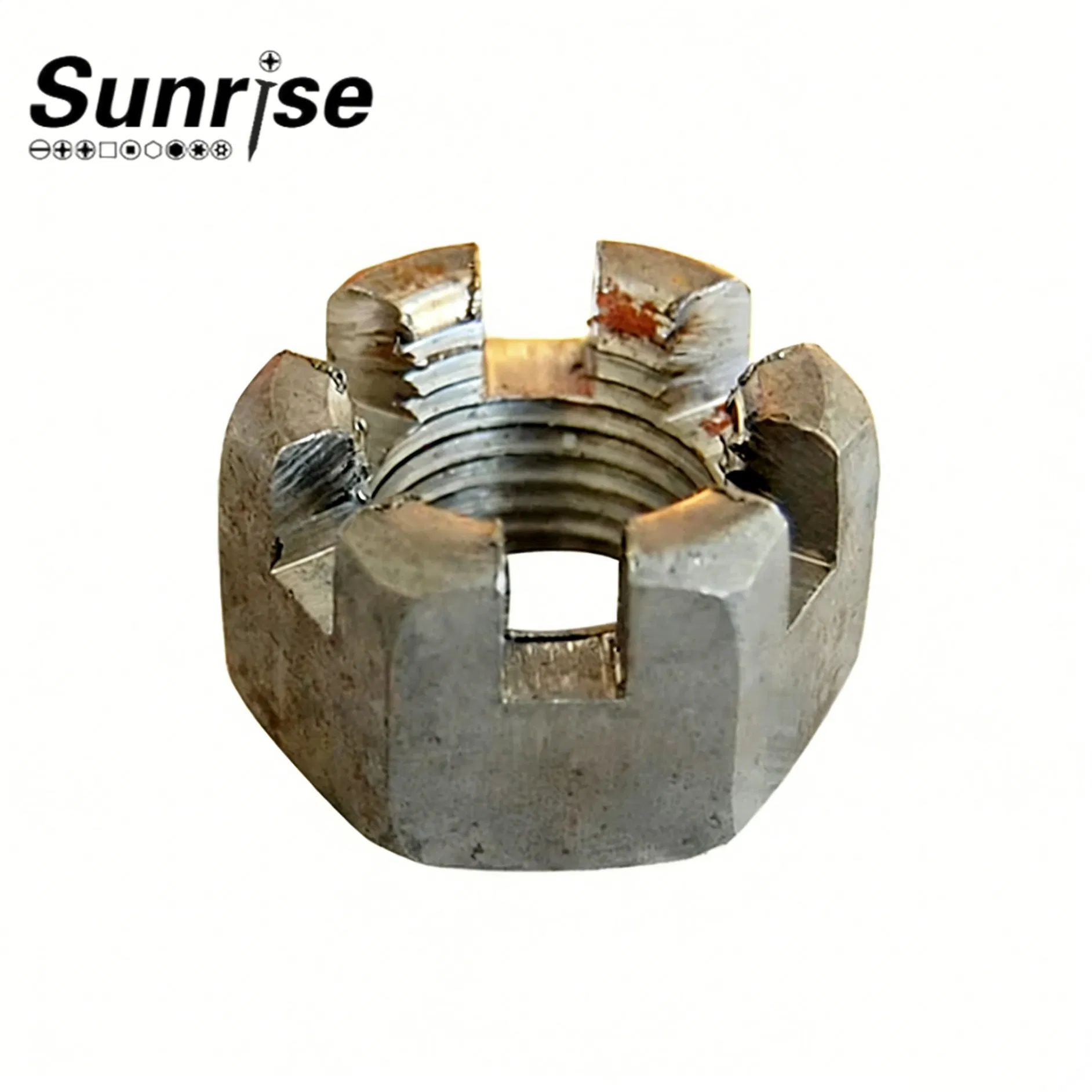 Slot Nuts, DIN935, Hexagonal Slotted Nuts