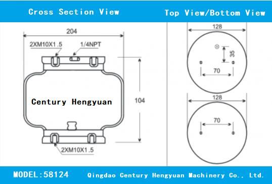 Пневмопружина для авто OEM 1b8-560, 1b8-562, 1b8-563, 1b8-564