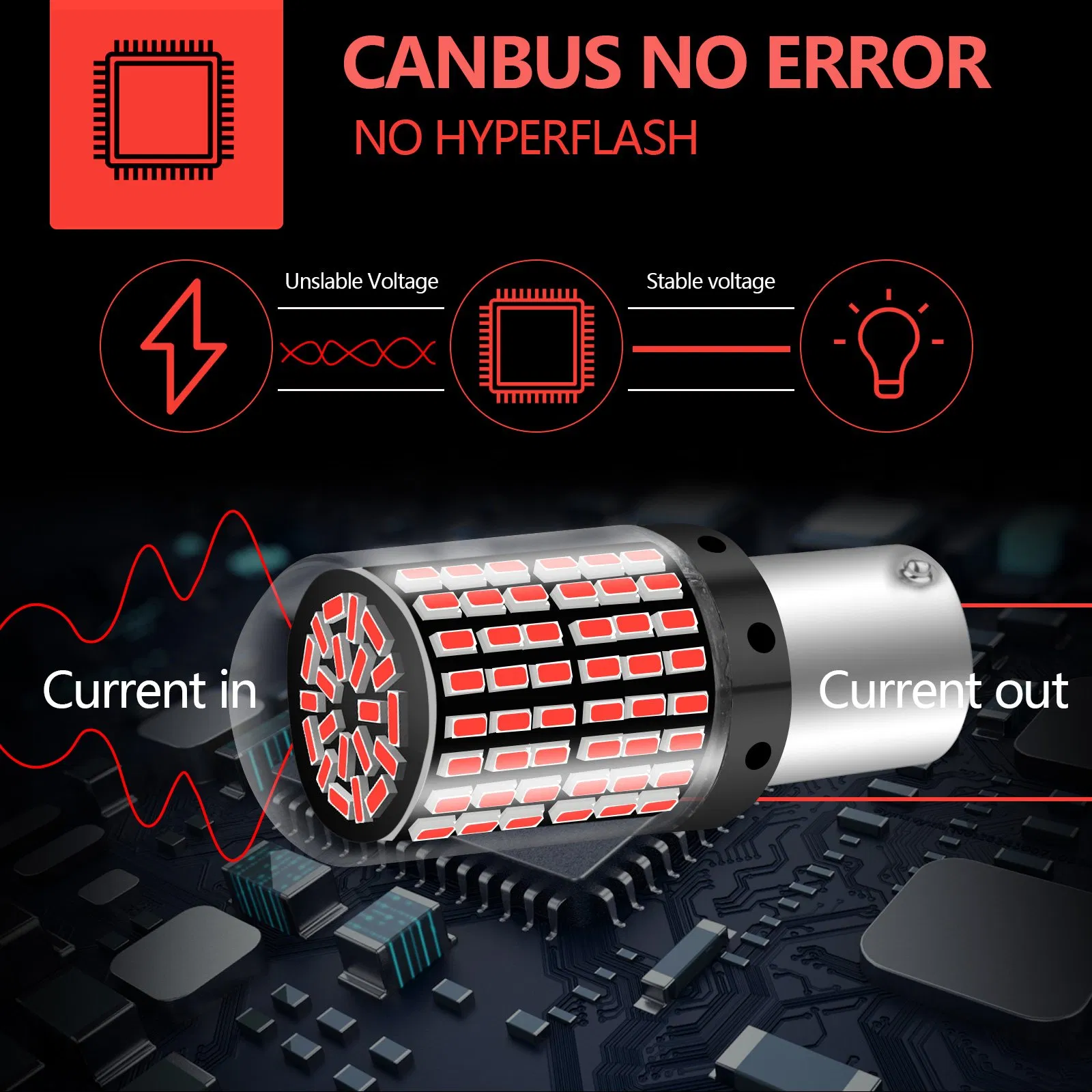 Светодиодная лампа 144SMD 3014 для авто (1157, 1156, T20)