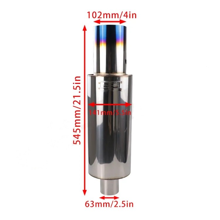 Глушитель выхлопной HKS 2.5'' вход 4'' выход, синий титан