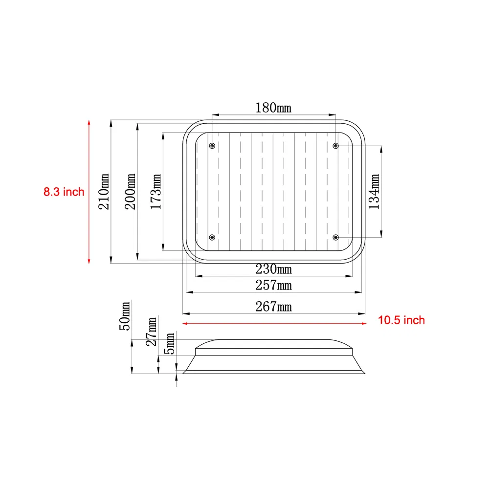 Светодиодный проблесковый маяк Haibang 9X7 Green для спецтранспорта
