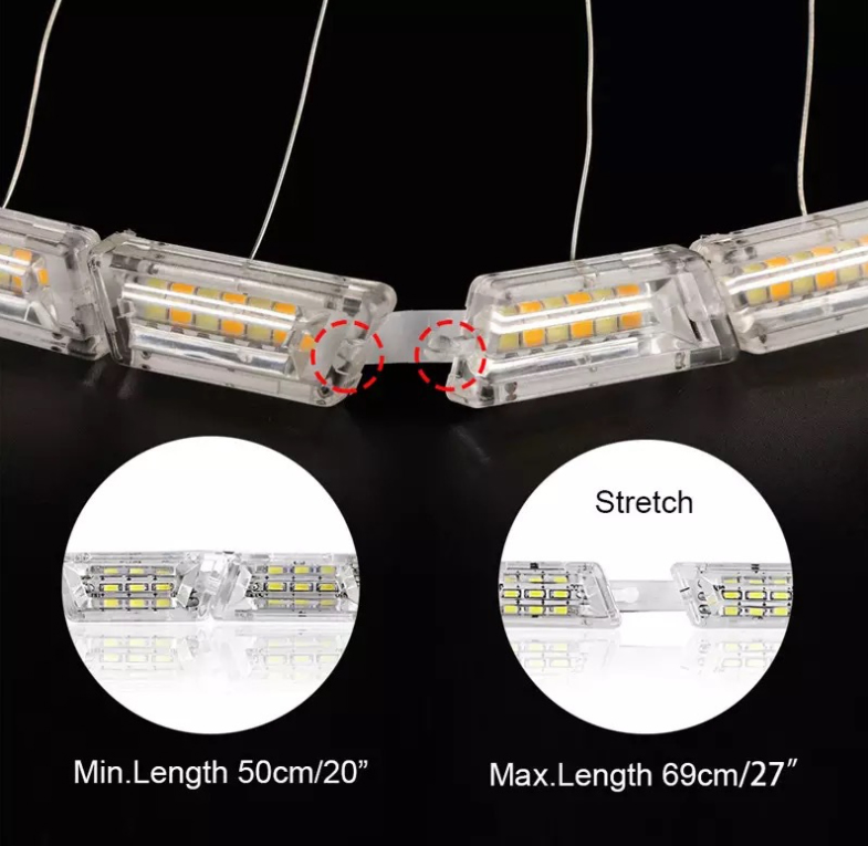 Светодиодные фары с водным эффектом и телескопическим креплением