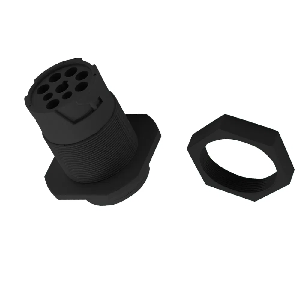 Разъём J1939 9pin Male-Female с резьбовой гайкой