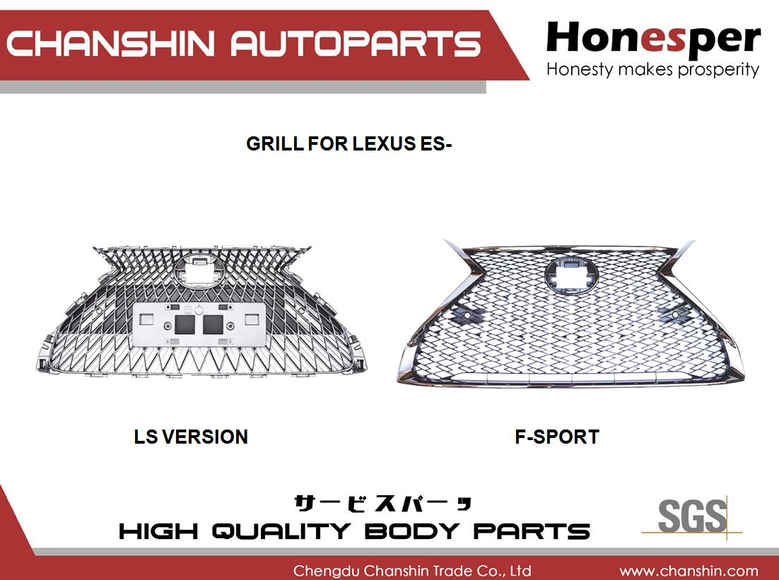 Wholesale Auto Parts Car Accessories Front Grill Grille Chrome Replacement for Lx Es350 Es300h F-Sport 2018-2024 53101-33720