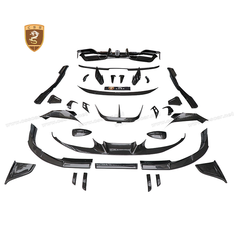 Car Exterior Parts Carbon Fiber Front Lip Canards Side Skirts Diffuser Rear Wing Msy Style Small Body Kits for Ferrari F8 Bodykit