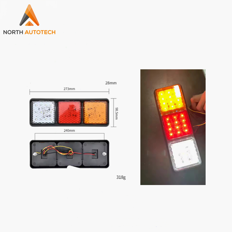Тройная светодиодная фара для грузовика и прицепа 12В/24В