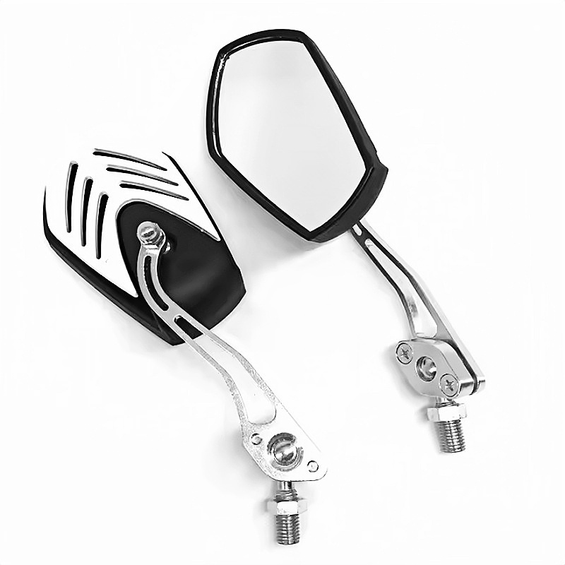 Motorcycle Rearview Mirror, Refit Aluminum Alloy Pole Motorcycle Rear Mirror, Side View
