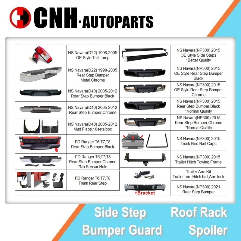 Rear Bar Step Bumper for Fd Ranger 2012-2020 T6 T7 T8