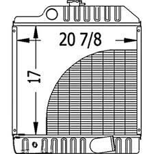 Радиатор алюминиевый для трактора John Deere OEM Re70236